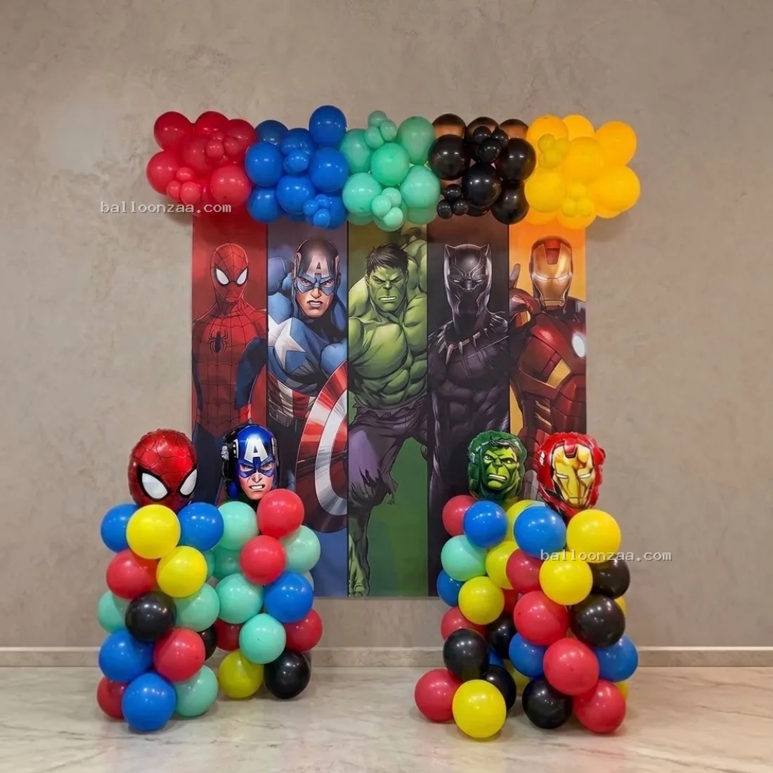 Avengers theme Balloon Wall decoration