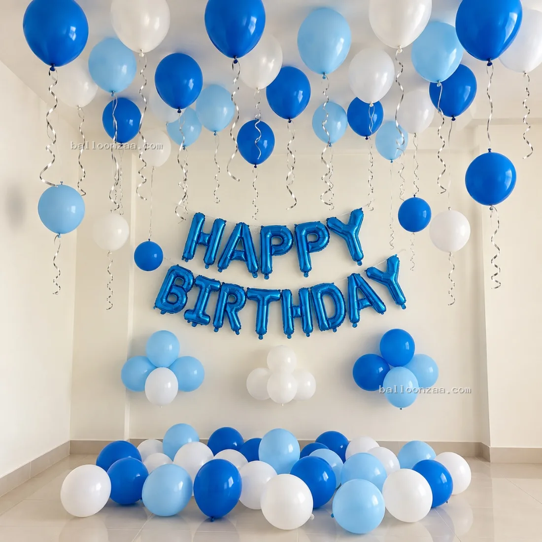 Classic Blue & White Birthday Decoration