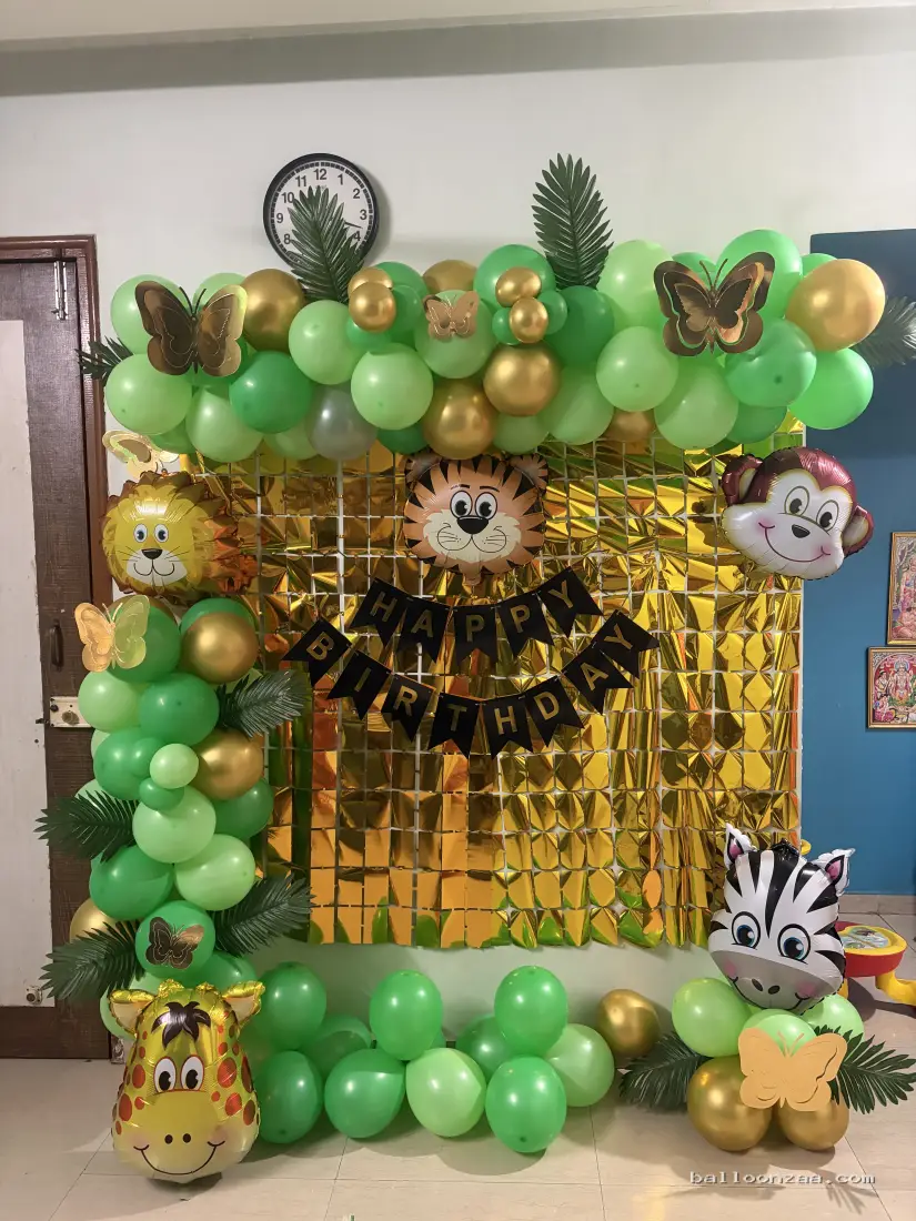 Jungle theme Arch balloon decoration - Kids Decoration Decoration